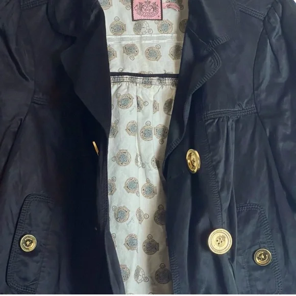 Vintage JUICY COUTURE black Double-Breasted Jacket with Gold Buttons - Picture 4 of 4